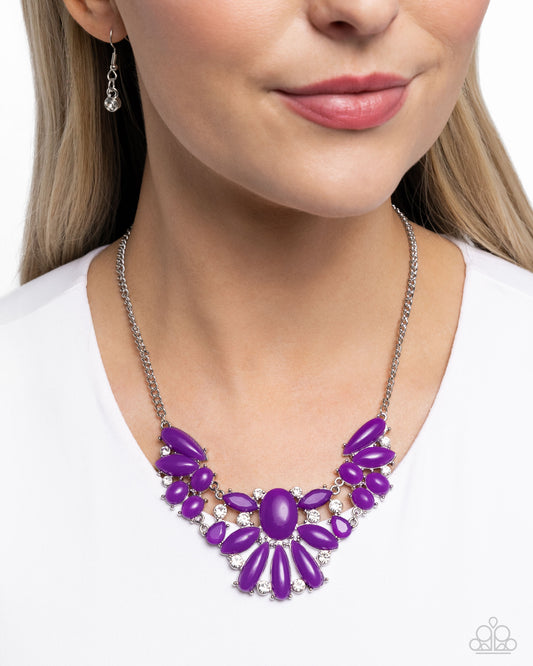 Dazzling Diadem - Purple Necklace