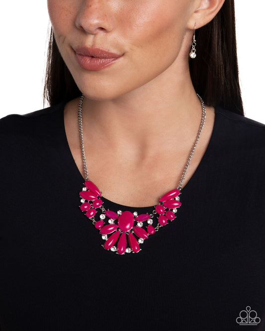 Dazzling Diadem - Pink Necklace