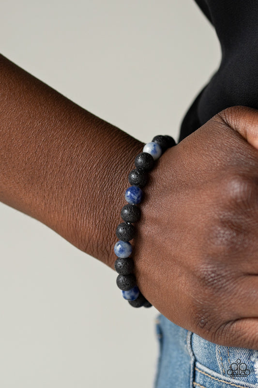 Top Ten Zen - Blue Bracelet - Paparazzi Accessories 