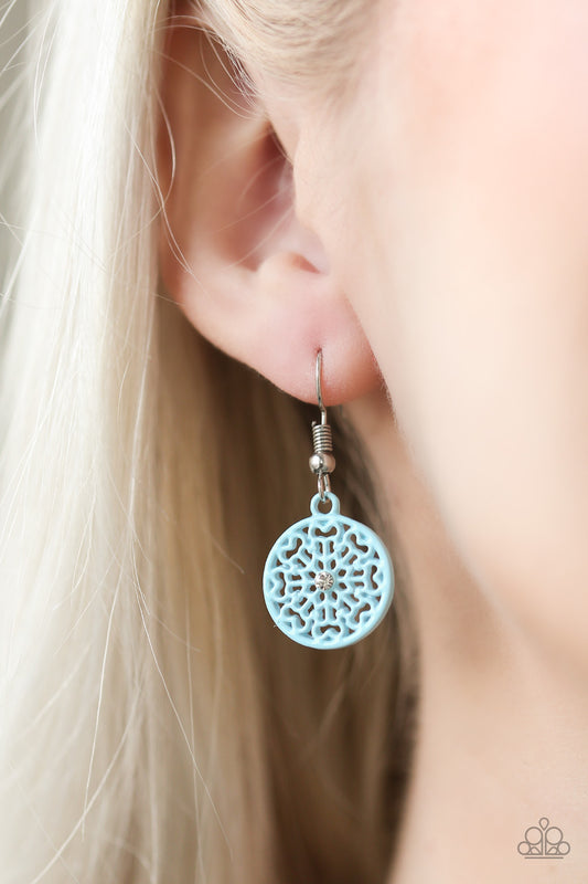 Colorfully Capricious Blue Earring - Paparazzi Accessories 