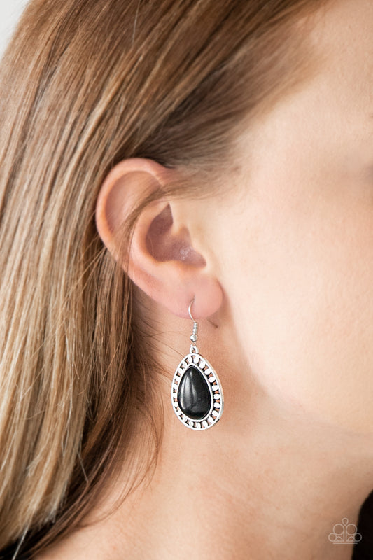 Sahara Serenity - Black Earrings - Paparazzi Accessories - Paparazzi Accessories 