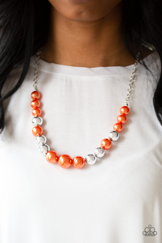 Take Note - Orange Necklace - Paparazzi Accessories - Paparazzi Accessories 