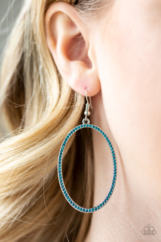 Dazzle On Demand - Blue Earrings - Paparazzi Accessories 