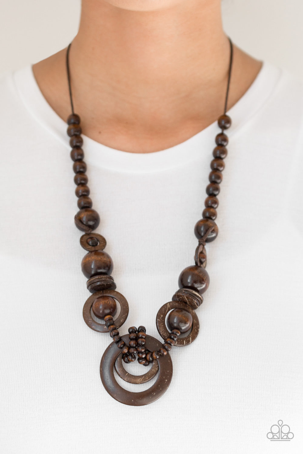 Boardwalk Party - Brown Necklace - Paparazzi Accessories - Paparazzi Accessories 