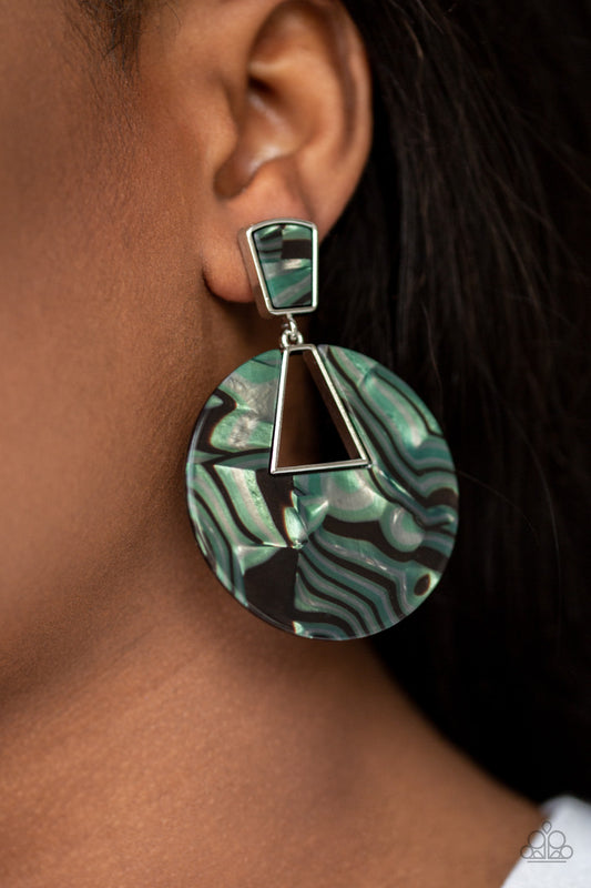 Let HEIR Rip! - Green Earrings - Paparazzi Accessories - Paparazzi Accessories 