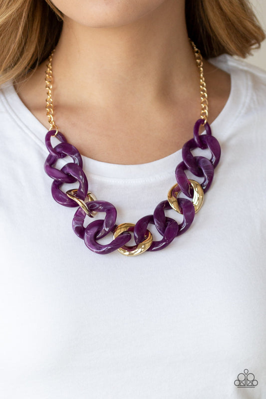 I Have A HAUTE Date - Purple Necklace - Paparazzi Accessories 