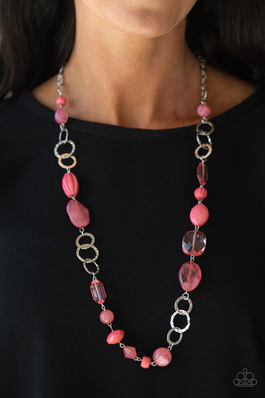 Prismatic Paradise - Pink Necklace - Paparazzi Accessories - Paparazzi Accessories 