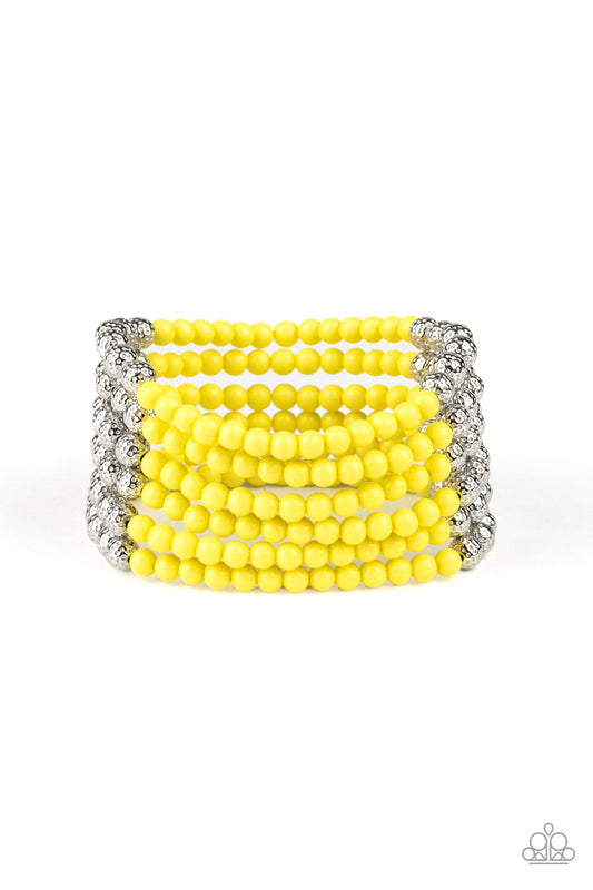 LAYER It On Thick - Yellow - Paparazzi Accessories 