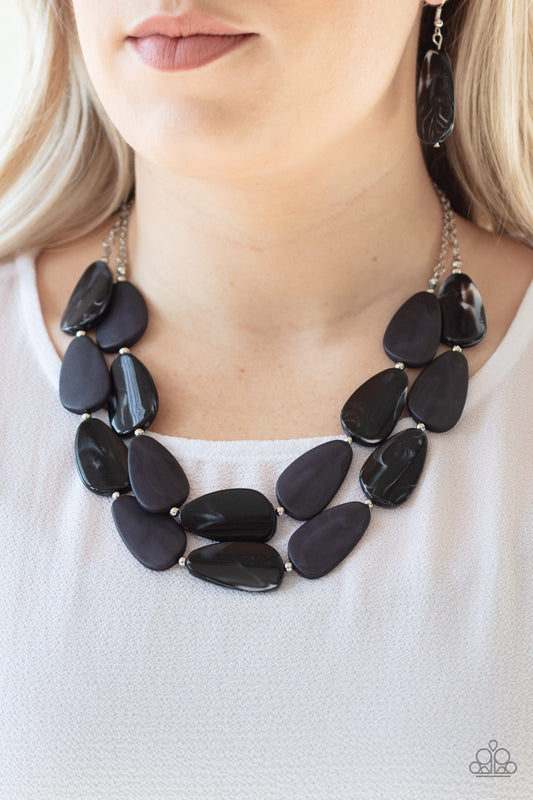 Colorfully Calming- Black Necklace- Paparazzi Accessories - Paparazzi Accessories 