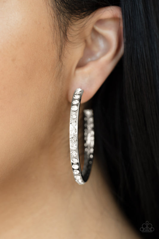 Global Gleam - White Earrings- Paparazzi Accessories - Paparazzi Accessories 