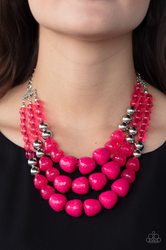 Forbidden Fruit - Pink Necklace - Paparazzi Accessories - Paparazzi Accessories 