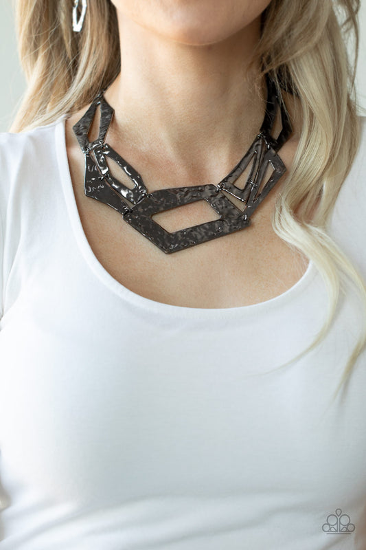 Break The Mold - Black Necklace - Paparazzi Accessories - Paparazzi Accessories 