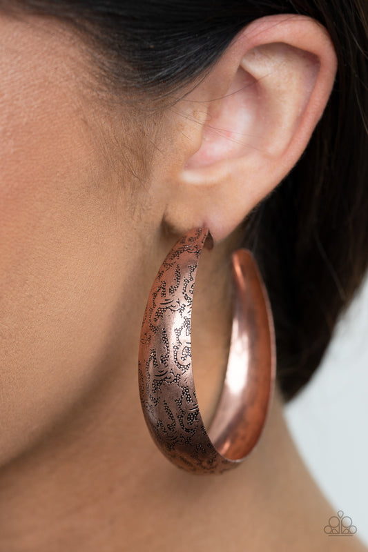 Sahara Sandstorm - Copper Earrings -  Paparazzi Accessories - Paparazzi Accessories 