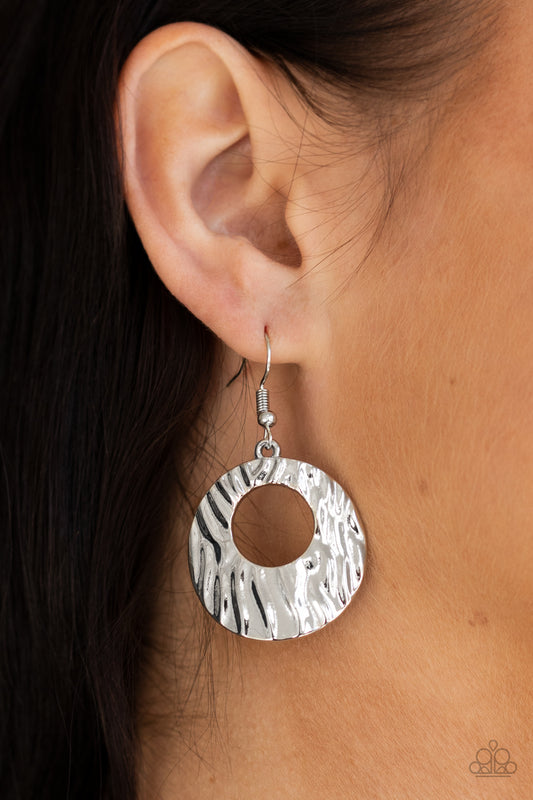 Warped Perceptions - Silver Earrings - Paparazzi Accessories - Paparazzi Accessories 