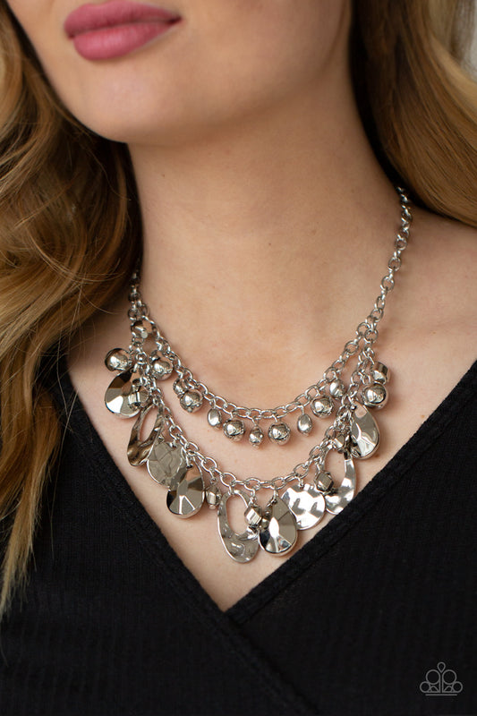 Extra Exhilarating - Silver Necklace - Paparazzi Accessories - Paparazzi Accessories 