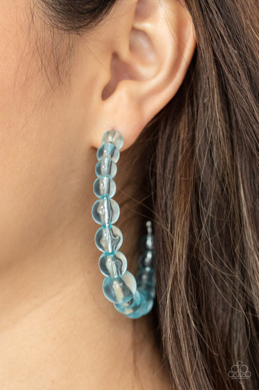 In The Clear - Blue Earrings - Paparazzi Accessories 