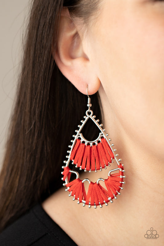 Samba Scene - Red Earrings - Paparazzi Accessories - Paparazzi Accessories 