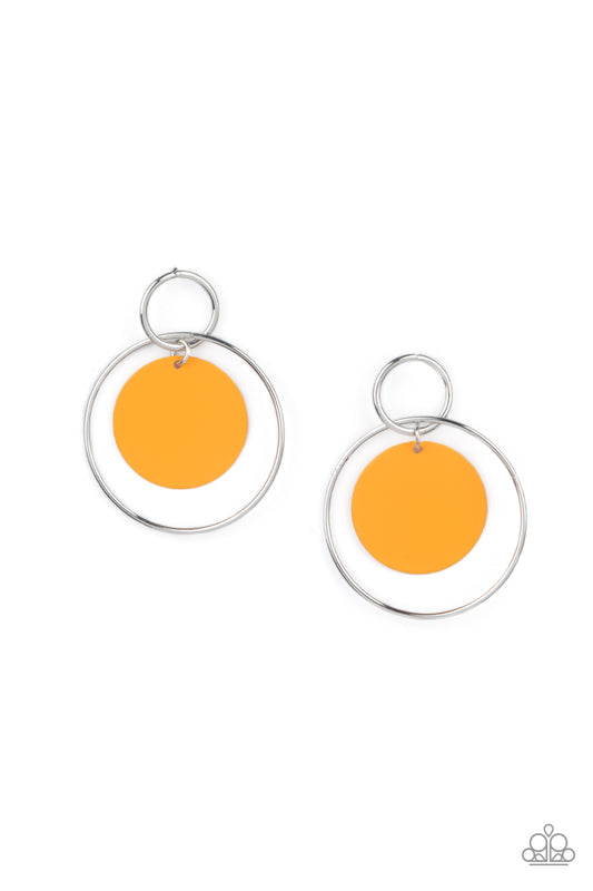 POP, Look, and Listen - Orange Earrings - Paparazzi Accessories - Paparazzi Accessories 