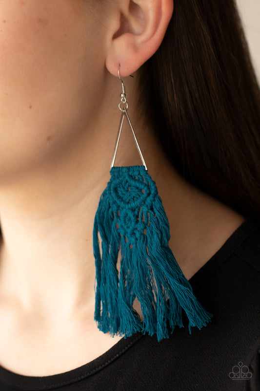 Modern Day Macrame - Blue  - Paparazzi Accessories - Paparazzi Accessories 