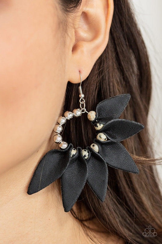 Flower Child Fever - Black Earrings - Paparazzi Accessories - Paparazzi Accessories 