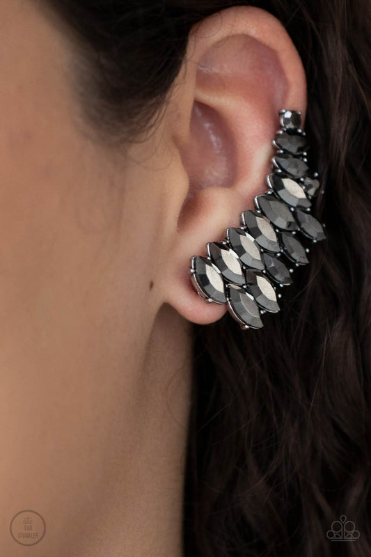 Explosive Elegance - Silver Earcrawlers - Paparazzi Accessories - Paparazzi Accessories 