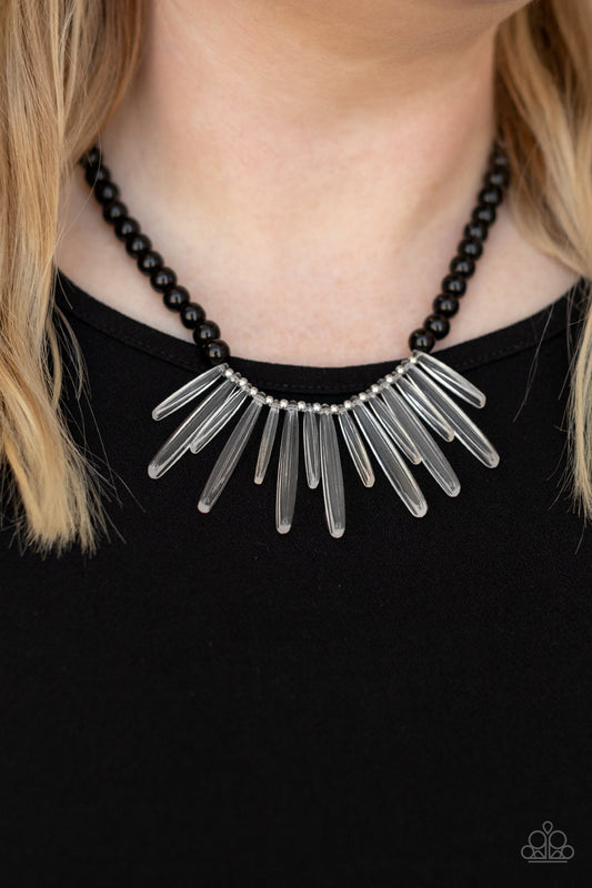 Icy Intimidation - Black Necklace - Paparazzi Accessories - Paparazzi Accessories 