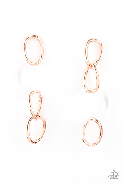 Talk In Circles - Copper Earrings - Paparazzi Accessories - Paparazzi Accessories 