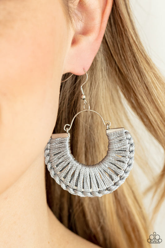 Threadbare Beauty - Silver Earrings - Paparazzi Accessories - Paparazzi Accessories 