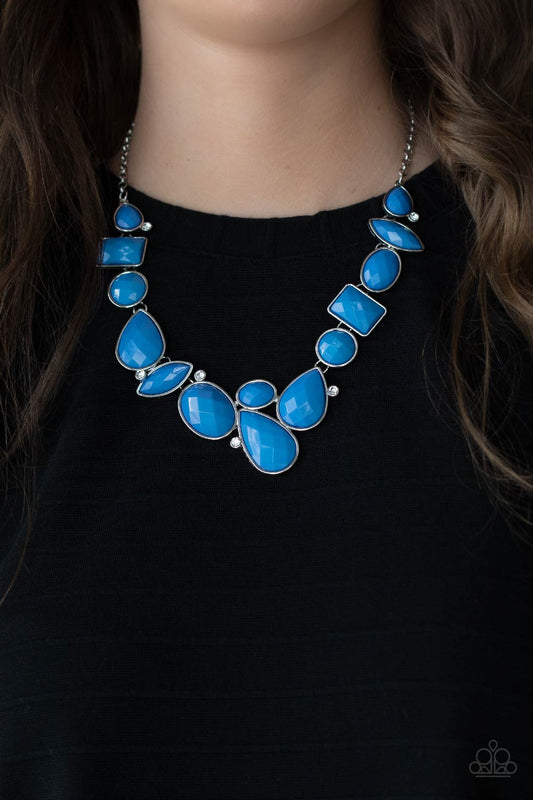 Mystical Mirage - Blue Necklace -Paparazzi Accessories - Paparazzi Accessories 