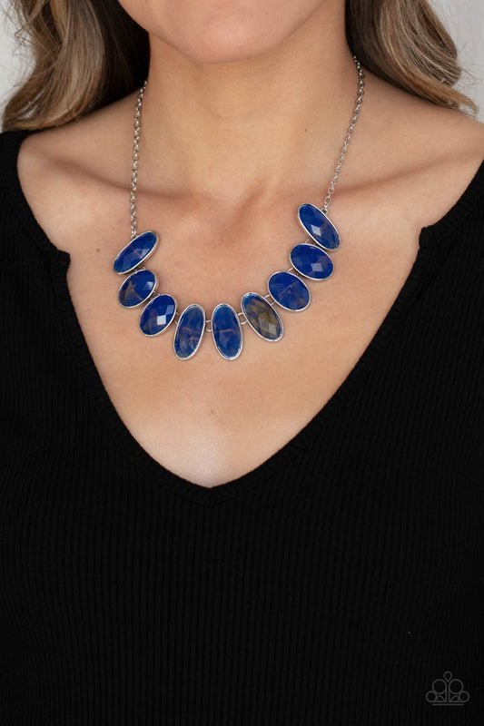 Elliptical Episode - Blue Necklace - Paparazzi Accessories 