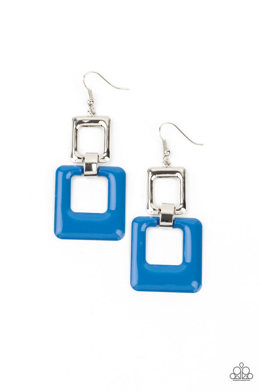 Twice As Nice - Blue Earrings -Paparazzi Accessories - Paparazzi Accessories 