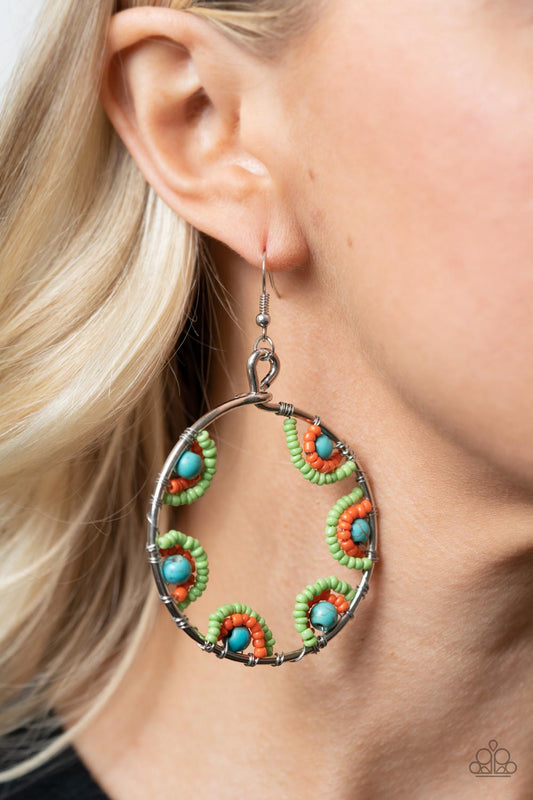 Off The Rim - Multi Earrings - Paparazzi Accessories - Paparazzi Accessories 