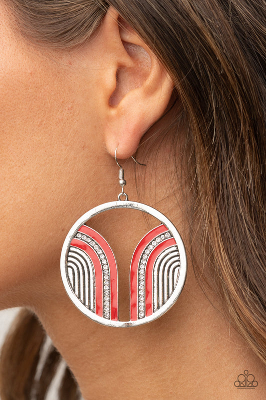 Delightfully Deco - Red Earrings - Paparazzi Accessories - Paparazzi Accessories 