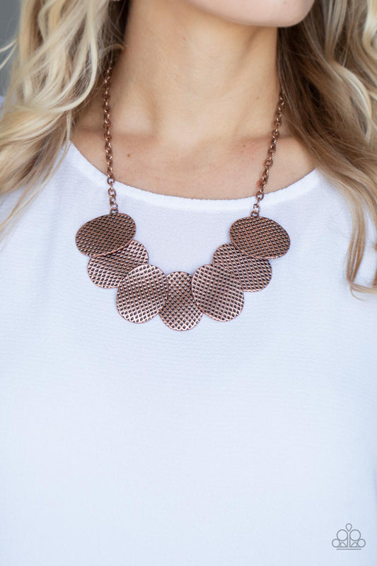 Industrial Wave - Copper Necklace - Paparazzi Accessories - Paparazzi Accessories 