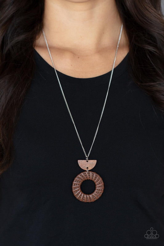 Homespun Stylist - Brown Necklace - Paparazzi Accessories - Paparazzi Accessories 