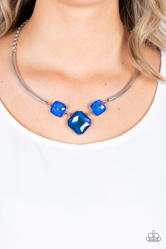 Divine IRIDESCENCE - Blue Necklace - Paparazzi Accessories 