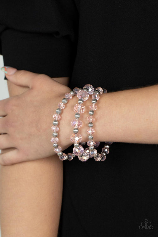 Eiffel Tower Tryst - Pink Bracelets - Paparazzi Accessories 