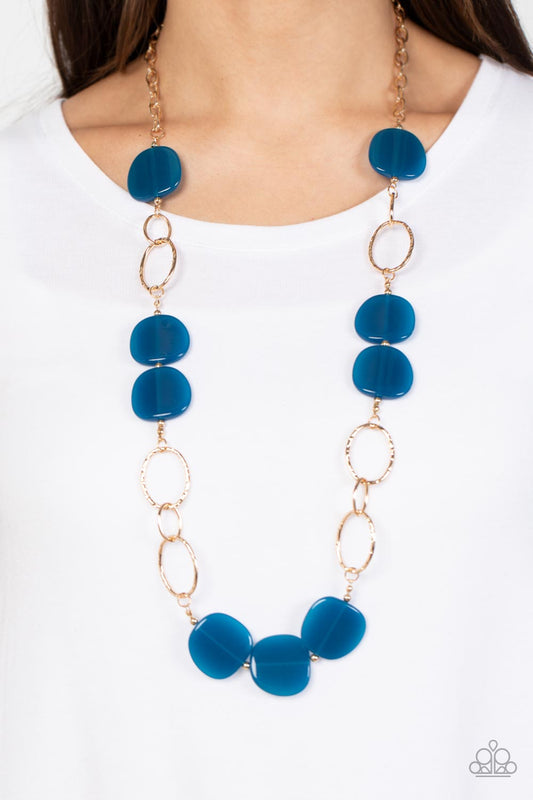 Posh Promenade - Blue Necklace - Paparazzi Accessories - Paparazzi Accessories 