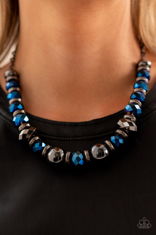 Interstellar Influencer - Blue Necklace - Paparazzi Accessories 