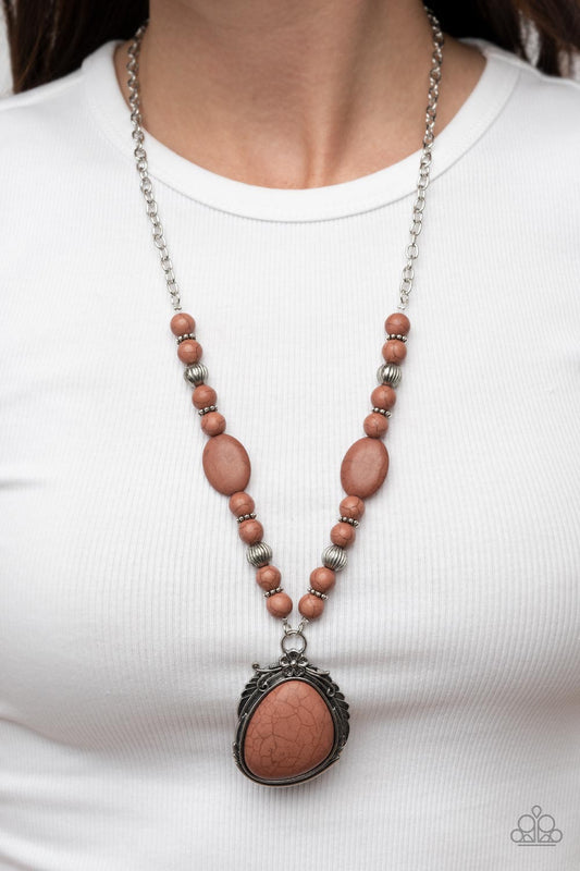 Southwest Paradise - Brown Necklace - Paparazzi Accessories 