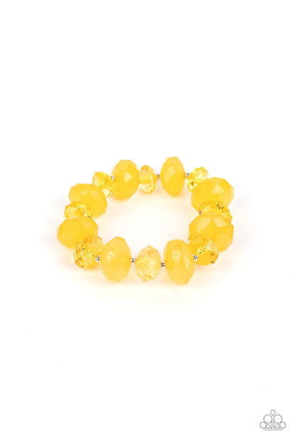 Keep GLOWING Forward - Yellow - Paparazzi Accessories 