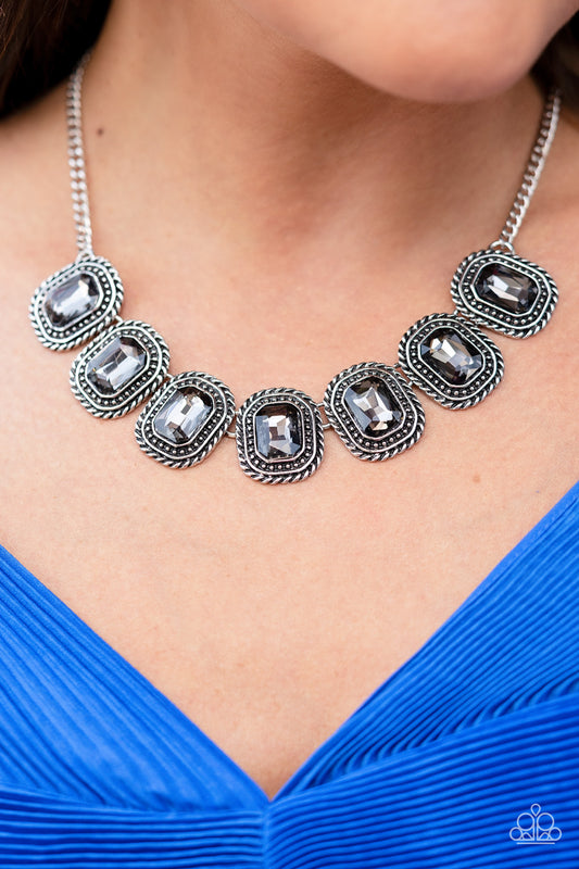 Iced Iron - Silver Necklace - Paparazzi Accessories 