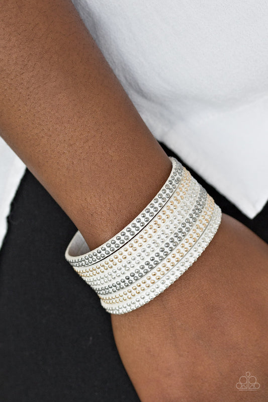 Fight Fire With Fire White Urban Bracelet - Paparazzi Accessories 